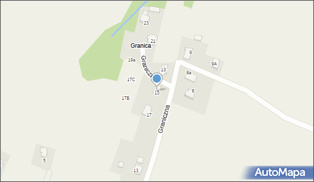 Czaniec, Graniczna, 17A, mapa Czaniec