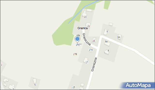 Czaniec, Graniczna, 17C, mapa Czaniec