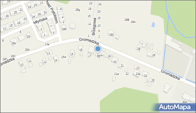 Czapury, Gromadzka, 18, mapa Czapury