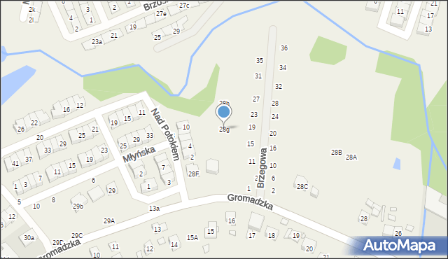 Czapury, Gromadzka, 28g, mapa Czapury