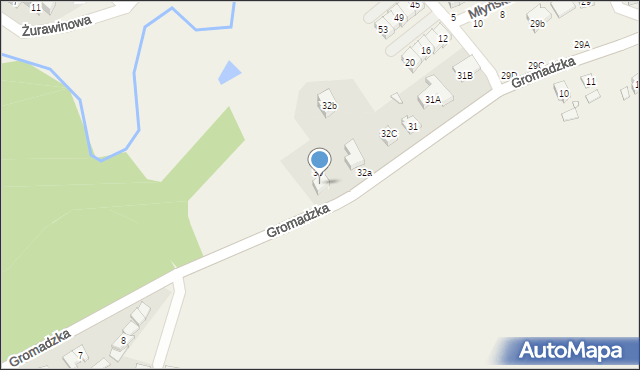 Czapury, Gromadzka, 32, mapa Czapury