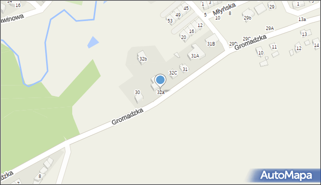 Czapury, Gromadzka, 32a, mapa Czapury