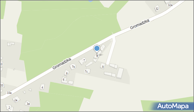 Czapury, Gromadzka, 8, mapa Czapury