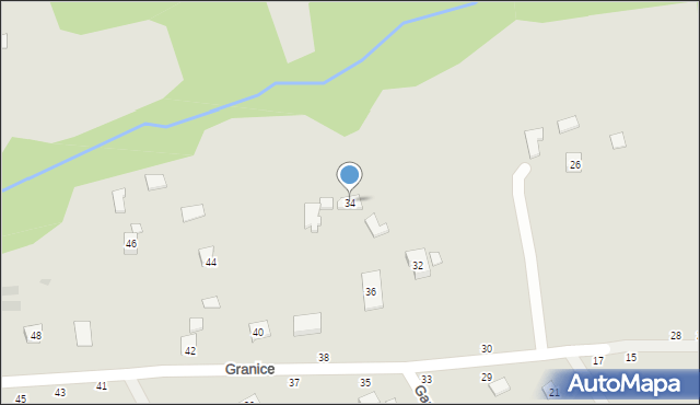 Czchów, Granice, 34, mapa Czchów