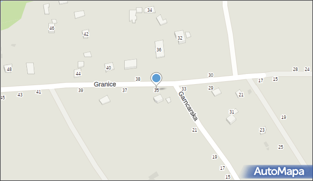 Czchów, Granice, 35, mapa Czchów