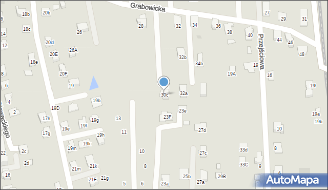 Czechowice-Dziedzice, Grabowicka, 30c, mapa Czechowic-Dziedzic