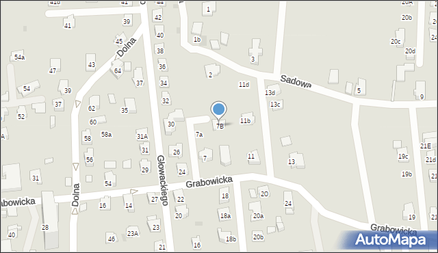 Czechowice-Dziedzice, Grabowicka, 7B, mapa Czechowic-Dziedzic