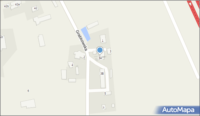 Czerniewice, Grabkowska, 3A, mapa Czerniewice