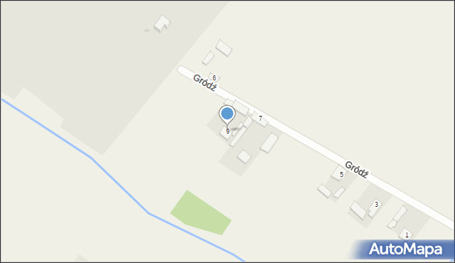 Czersk, Gródź, 9, mapa Czersk