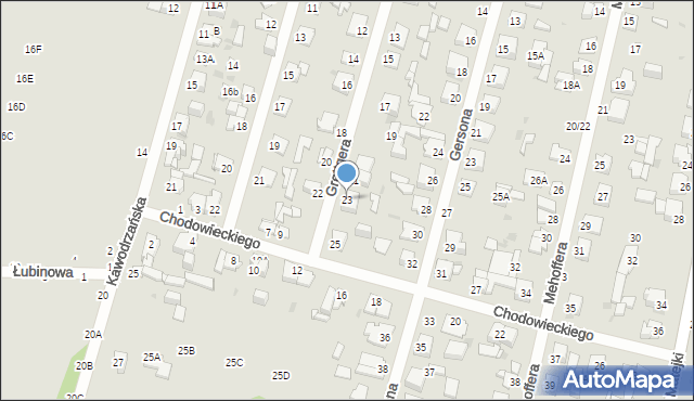 Częstochowa, Grottgera Artura, 23, mapa Częstochowy