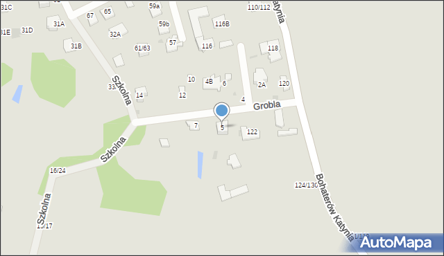 Częstochowa, Grobla, 5, mapa Częstochowy