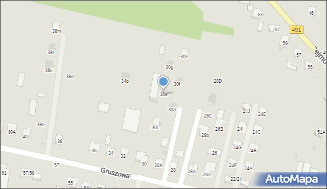 Częstochowa, Gruszowa, 30e, mapa Częstochowy
