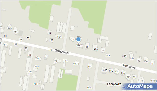 Częstochowa, Gruszowa, 48A, mapa Częstochowy