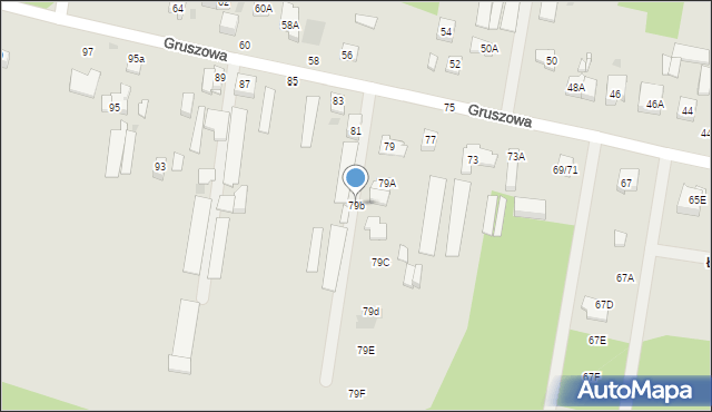 Częstochowa, Gruszowa, 79b, mapa Częstochowy