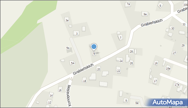 Czudec, Grabieńskich, 5, mapa Czudec