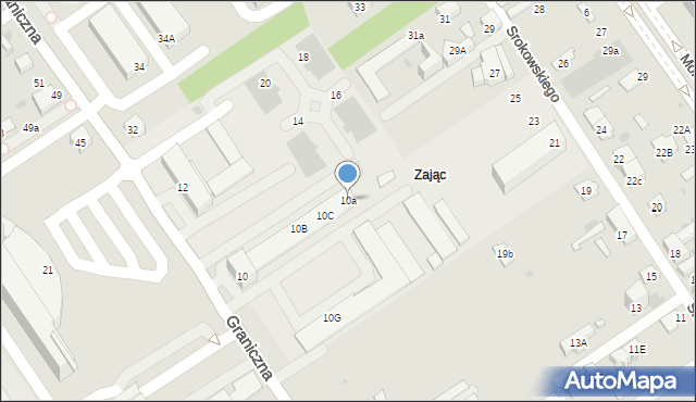 Dąbrowa Górnicza, Graniczna, 10a, mapa Dąbrowa Górnicza