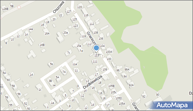 Dąbrowa Górnicza, Graniczna, 113, mapa Dąbrowa Górnicza