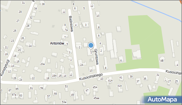 Dąbrowa Górnicza, Gruntowa, 1, mapa Dąbrowa Górnicza