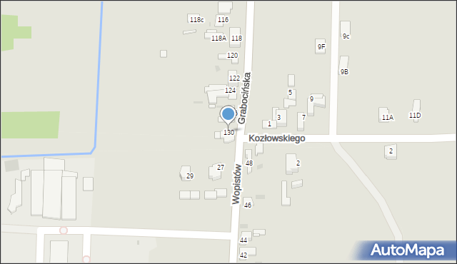 Dąbrowa Górnicza, Grabocińska, 130, mapa Dąbrowa Górnicza