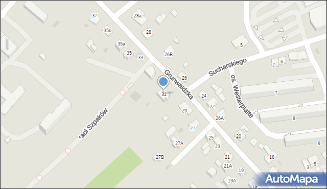Dąbrowa Tarnowska, Grunwaldzka, 31, mapa Dąbrowa Tarnowska