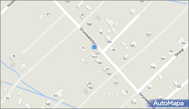 Dąbrowa Tarnowska, Grunwaldzka, 89, mapa Dąbrowa Tarnowska