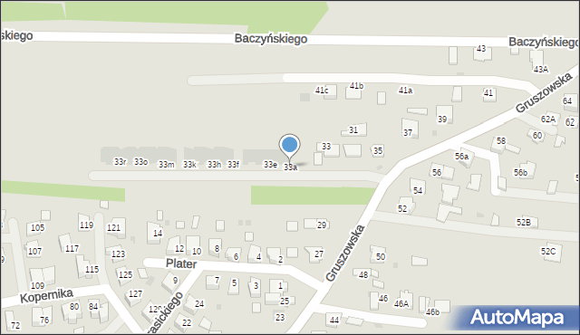 Dąbrowa Tarnowska, Gruszowska, 33a, mapa Dąbrowa Tarnowska