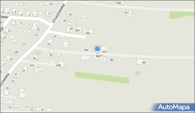 Dąbrowa Tarnowska, Gruszowska, 38b, mapa Dąbrowa Tarnowska