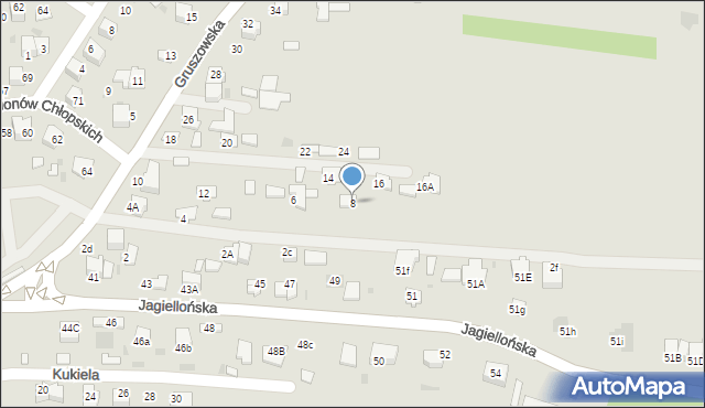 Dąbrowa Tarnowska, Gruszowska, 8, mapa Dąbrowa Tarnowska