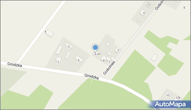 Dąbrówka Nowa, Grodzka, 7, mapa Dąbrówka Nowa