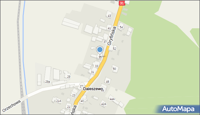 Daleszewo, Gryfińska, 35, mapa Daleszewo