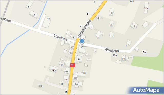 Daleszewo, Gryfińska, 90, mapa Daleszewo