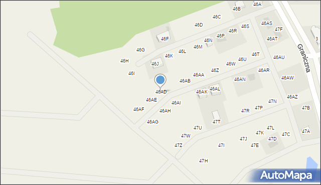 Dobra, Graniczna, 46AD, mapa Dobra