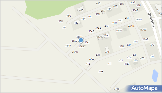 Dobra, Graniczna, 46AH, mapa Dobra