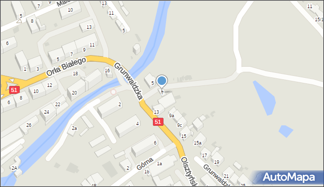 Dobre Miasto, Grunwaldzka, 7, mapa Dobre Miasto