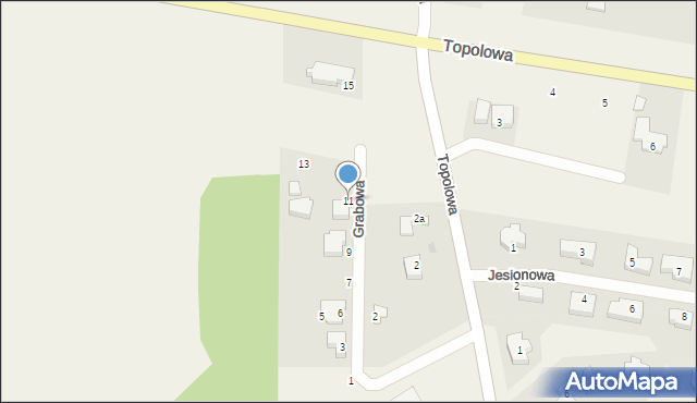 Dolaszewo, Grabowa, 11, mapa Dolaszewo