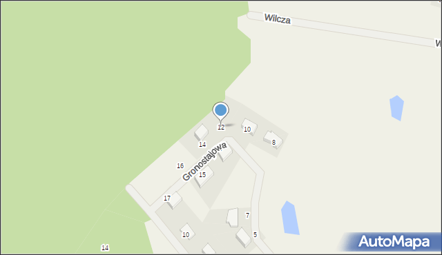 Dołuje, Gronostajowa, 12, mapa Dołuje