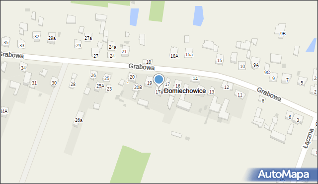 Domiechowice, Grabowa, 17a, mapa Domiechowice