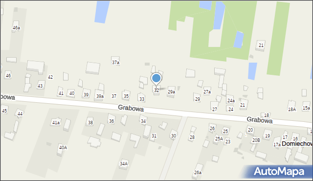 Domiechowice, Grabowa, 32, mapa Domiechowice