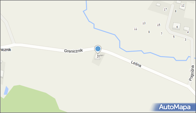 Donimierz, Grenicznik, 20, mapa Donimierz