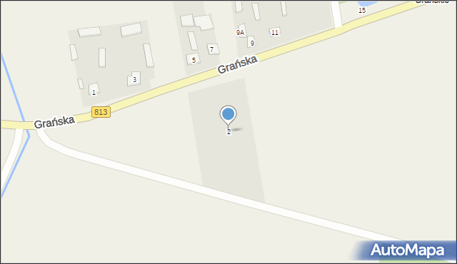 Drelów, Grańska, 2, mapa Drelów