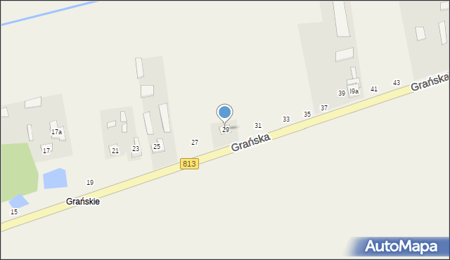 Drelów, Grańska, 29, mapa Drelów