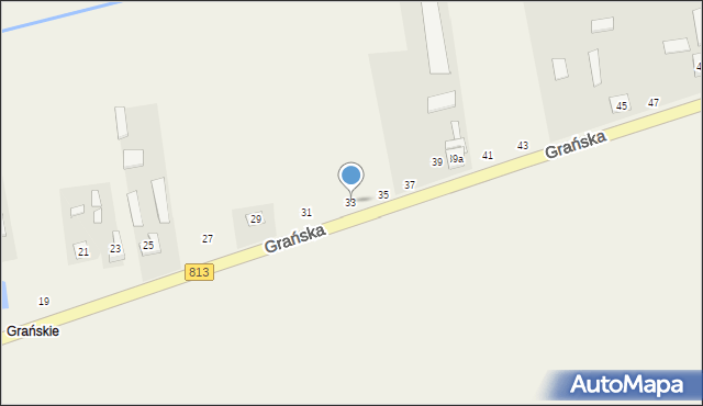 Drelów, Grańska, 33, mapa Drelów