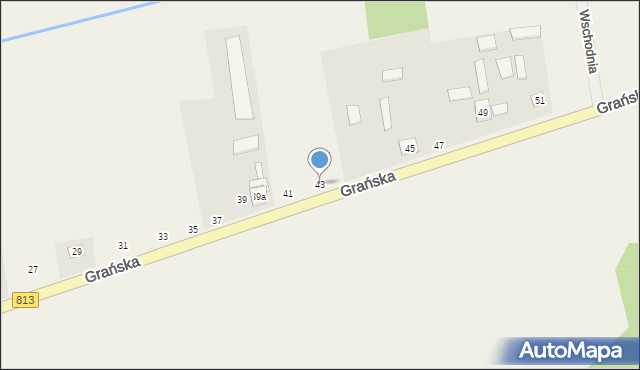 Drelów, Grańska, 43, mapa Drelów