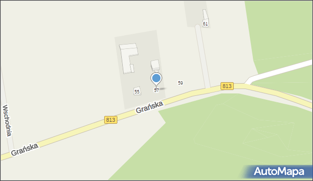 Drelów, Grańska, 57, mapa Drelów