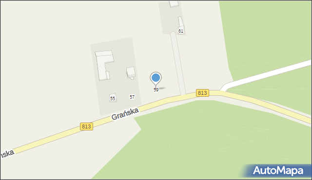 Drelów, Grańska, 59, mapa Drelów