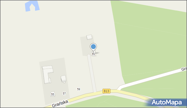 Drelów, Grańska, 61, mapa Drelów