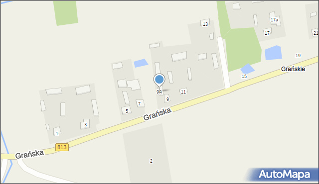 Drelów, Grańska, 9A, mapa Drelów