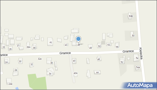 Dyminy, Granice, 45, mapa Dyminy