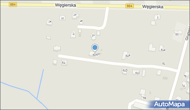 Dynów, Grunwaldzka, 61N, mapa Dynów