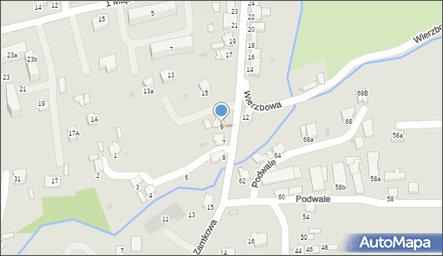 Dynów, Grunwaldzka, 9, mapa Dynów